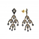 Ham Elmas Otantik Çoklu Damla Küpe