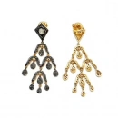 Ham Elmas Otantik Çoklu Damla Küpe