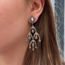 Ham Elmas Otantik Çoklu Damla Küpe