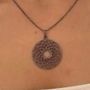 Ham Elmas-Yakut Yaşam Ağacı Kolye Ucu