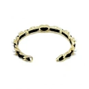 İnci ve Deri Detaylı Marka Kelepçe