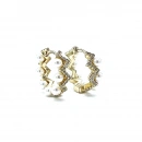 İncili Taşlı Halka Küpe