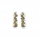 İncili Taşlı Halka Küpe