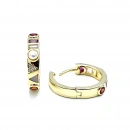 İncili Taşlı Halka Küpe