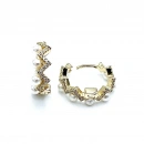 İncili Taşlı Halka Küpe