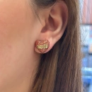 JD Kırmızı Taşlı Heart Küpe