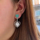 Kalp Paraiba Sallantılı Küpe