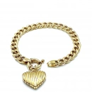 Kalp Sallantılı Taşsız Zincir Bileklik