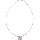 Kenarları Taşlı Baget Kolye