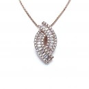 Kenarları Taşlı Baget Kolye