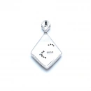 Kırmızı Beyaz Mineli Kolye Ucu