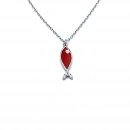 Kırmızı Mineli Balık Kolye