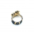 Kök Yakut Duo Tasarım Yüzük