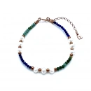 Lapis Mercan İnci Kübik Bileklik