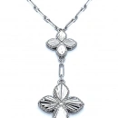 Lazerli Köşeli Yonca Marka Kolye