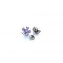 Lila Damla Çiçek Küpe