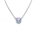 Lila Mini Kalp Kolye