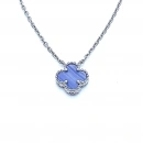 Lila Sedef Yonca Zincir Kolye