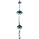 Malahit 3 Yonca Gömme Suyolu Bileklik