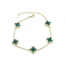 Malahit 5li Yonca Taşlı S Bileklik