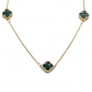 Malahit 7li Mini Yonca Kolye