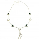 Malahit Kelebek Y Kolye