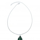 Malahit Zümrüt Damla Madalyon Kolye