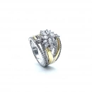 Markiz Lady Çift Renk Yüzük