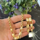 Mat Parlak Gold Chain Set