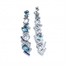 Mavi Asim Taşlı Invisible Küpe