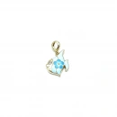 Mavi Mine Daisy Balık Charm Kolye Ucu