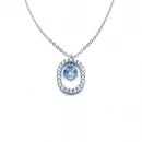 Mavi Prenses Oval Kolye