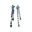 Mavi Yeşil Daisy Damla Küpe