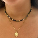 Mavi Yeşil Doğaltaş Kolye