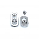 Messi L Tektaş Oval Küpe