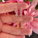 Mini Herry Taşlı Tamtur Halka Küpe