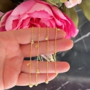 Mini Yıldız Sallantılı Uzun Zincir Kolye