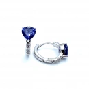 Mor Kalp Taşlı Halka Küpe