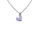Mor Mineli Kalp Kolye