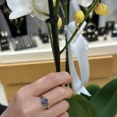 Mor Oval Tektaş Tria S Yüzük