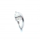 Mozanit 2,5ct Damla Tektaş Yüzük