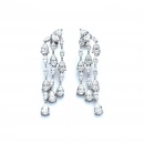 Mozanit 3 Sıra Damla Küpe