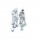 Mozanit 3 Sıra Damla Küpe