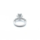 Mozanit 7ct 6 tırnak Yarım Tur Tektaş Yüzük