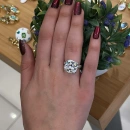 Mozanit 8ct 4 Tırnak Prenses Tektaş Yüzük