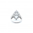 Mozanit 8ct Markiz Tria Yüzük