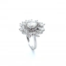 Mozanit Damla Flame Yüzük