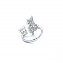 Mozanit Damla Yaprak Di Ayrık Yüzük