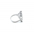 Mozanit Damla Yaprak Di Ayrık Yüzük