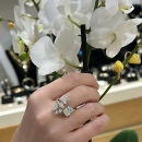 Mozanit Damla Yaprak Di Ayrık Yüzük